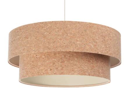Lampa wisząca z korka w stylu Boho walec średnica 40 cm