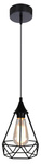 Lampa sufitowa wisząca czarna druciana 1x60W Graf Candellux 31-62888