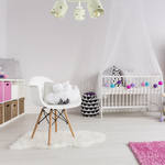 Lampa sufitowa do pokoju dziecka beżowa w serca 3xE27