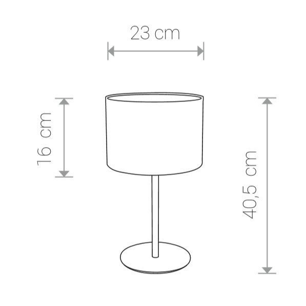 Lampa stołowa nowoczesna z abażurem ALICE kawowy/biały