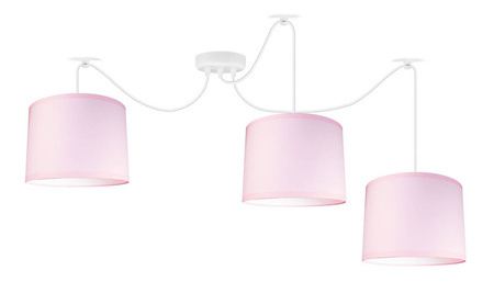 Lampa wisząca dla dziewczynki różowa typ pająk regulowana wysokość PINK 3xE27