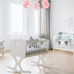 Lampa sufitowa do pokoju dziewczynki różowa w gwiazdki 3xE27