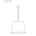 Podtynkowy uchwyt CAMELEON CANOPY F BLACK czarny śr 8cm
