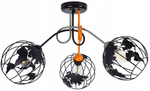  Lampa sufitowa do pokoju dziecięcego czarna Edison Globus 3