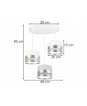 Elegancka Lampa z Transparentnymi Detalami na Nowoczesnych Abażurach