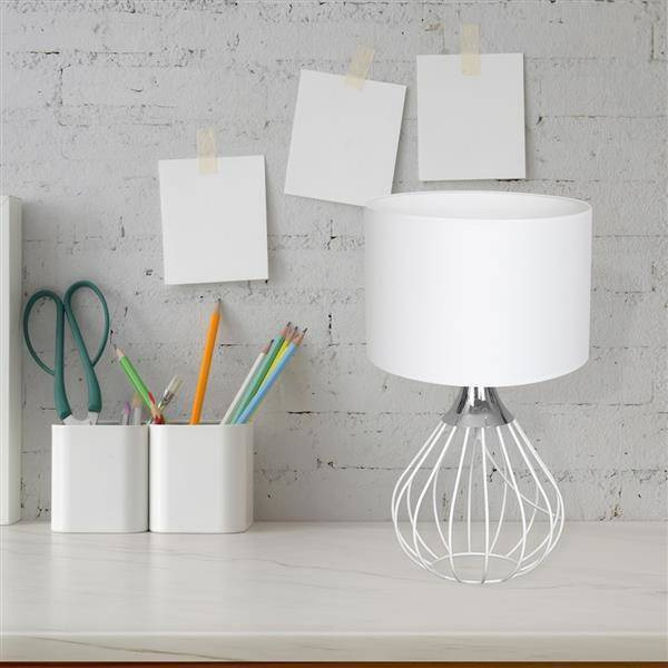 Lampa stołowa KANE WHITE 1xE27 MLP4802