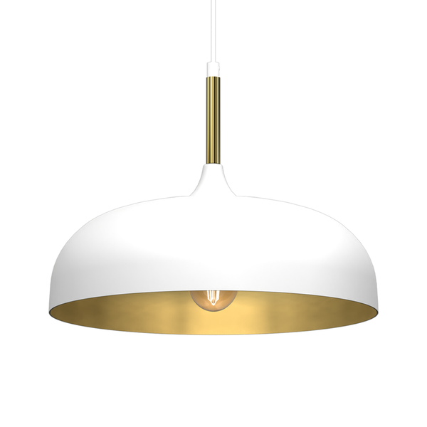 Lampa wisząca LINCOLN, MLP8031, 35 cm, biały/złoty, 1x60W E27