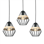 Lampa wisząca INDUSTRIALNA CLIFF BLACK 3xE27 MLP5525