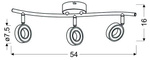 Lampa ścienna LED VINOLA 93-65957 CHROM 3000K
