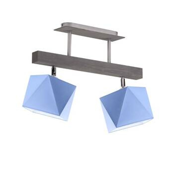 Lampa sufitowa dla chłopca niebieskie abażury Zaczarowany Diamencik 2xE27