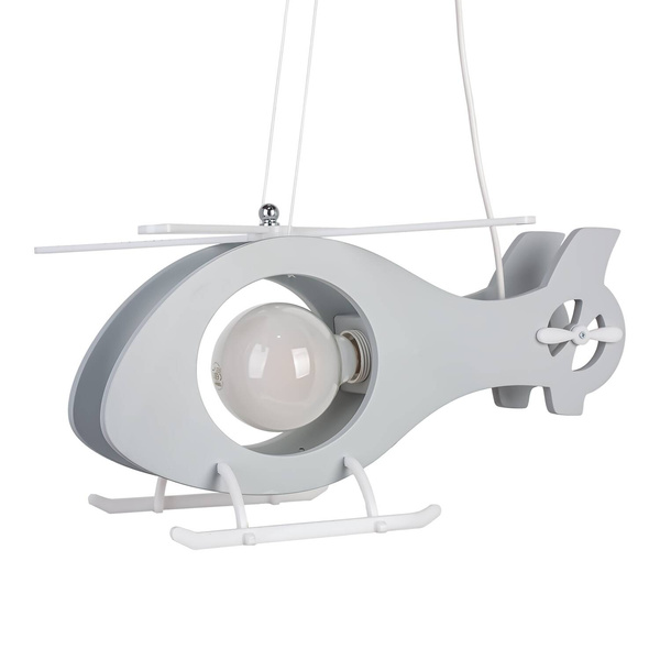 Lampa sufitowa do pokoju dziecka Helikopter szary 1xE27 Led 