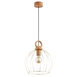 Lampa wisząca ALFA AVATAR DREWNIANA 1xE27 34cm | 61176