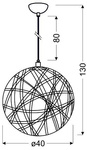 Lampa sufitowa wisząca 1X60W E27 biały FRIDA 31-51127