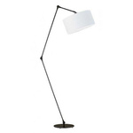 Nowoczesna regulowana lampa podłogowa BARI musztardowy abażur