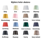 Podłogowa lampa drewniana do pokoju dziecka ARUBA brązowy klosz.