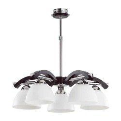 Lampa sufitowa żyrandol nowoczesny FUJI wenge/biały śr. 50cm