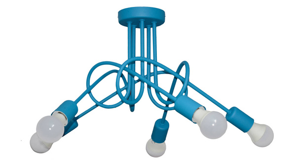 Lampa sufitowa dla dziecka turkusowa Mondo 5 Loft