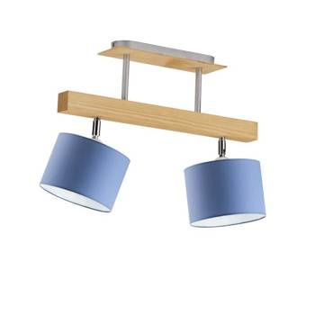 Lampa sufitowa do pokoju dziecka niebieskie abażury Zaczarowany Cylinderek 2xE27