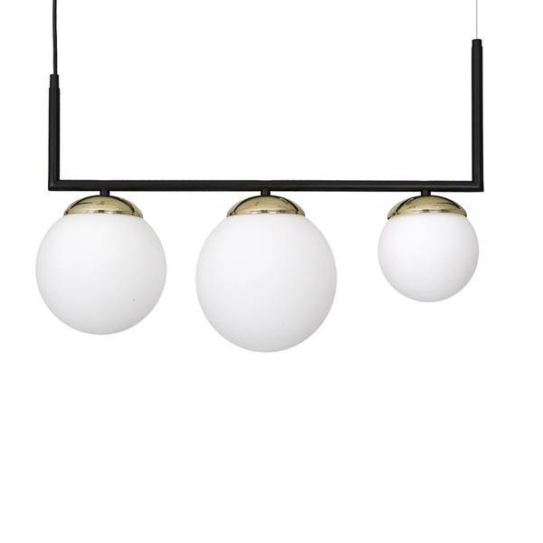 Nowoczesna lampa wisząca SPARTA BLACK / GOLD MLP6498