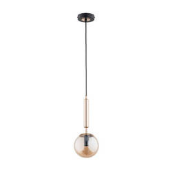 Nowoczesna lampa nad wyspę VOLDA PICOLO E14 wys. 85cm | złoty bursztyn
