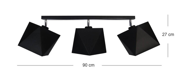 Lampa sufitowa do pokoju dziewczynki różowe abażury 3-punktowa Diament Led 