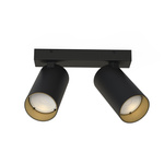 Lampa natynkowa sufitowa MONO II BLACK GOLD 10W GU10 | czarny złoty