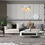 Lampa wisząca CARISMA, chrom/transparentny, 9x40W E14, ML8889