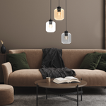 Lampa wisząca SOMBRA MIX, MLP8369, czarna z kolorowymi kloszami, 3x60W E27