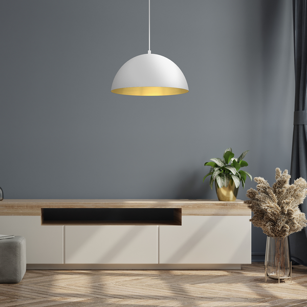 Lampa wisząca BETA, MLP7897, 35 cm, biały/złoty, 1x60W E27