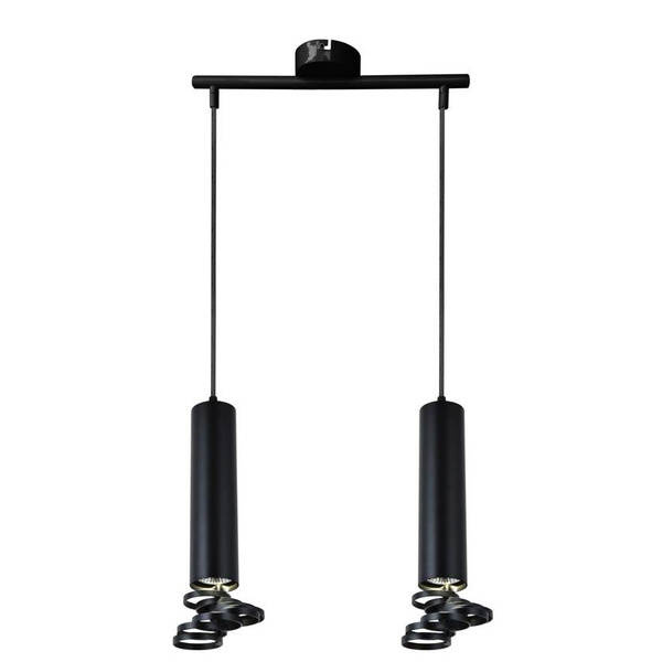 Lampa wisząca podwójna czarna 2x50W GU10 Tuba Candellux 32-78650