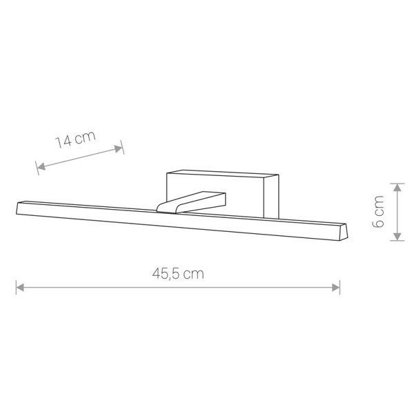 Kinkiet nad lustro VAN GOGH LED Black S 45,5cm
