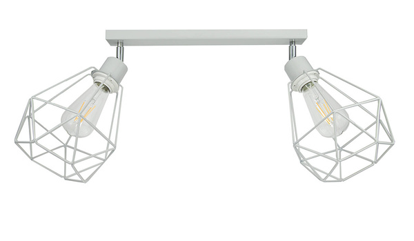 Lampa sufitowa do pokoju dziecka szara druciak nowoczesny w stylu loft Carmen 2xE27