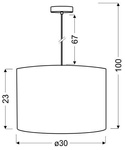 Lampa sufitowa wisząca Candellux Summer 31-29836  E27 biały