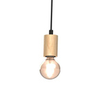 Lampa wisząca VIGA, MLP7965, czarny/drewno naturalne, 5x40W E27