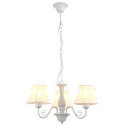 Lampa wisząca biała abażur z organzy 340W E27 Zefir Candellux 33-73792