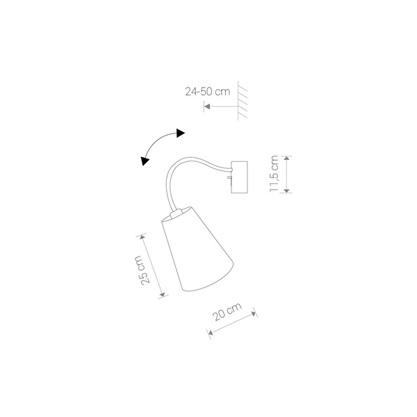 Kinkiet / sufitowa FLEX SHADE BLACK I czarny abażur