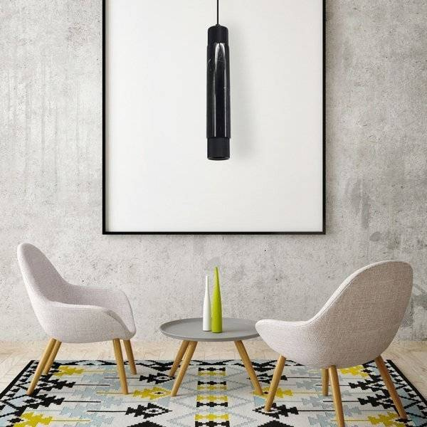 Nowoczesna lampa wisząca MARBLE BLACK 1xGU10 ML6339