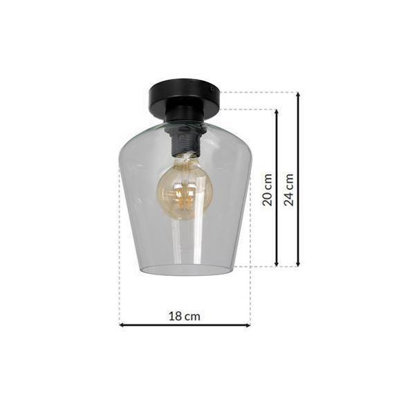 Nowoczesna lampa sufitowa plafon SANTIAGO CLEAR MLP6602