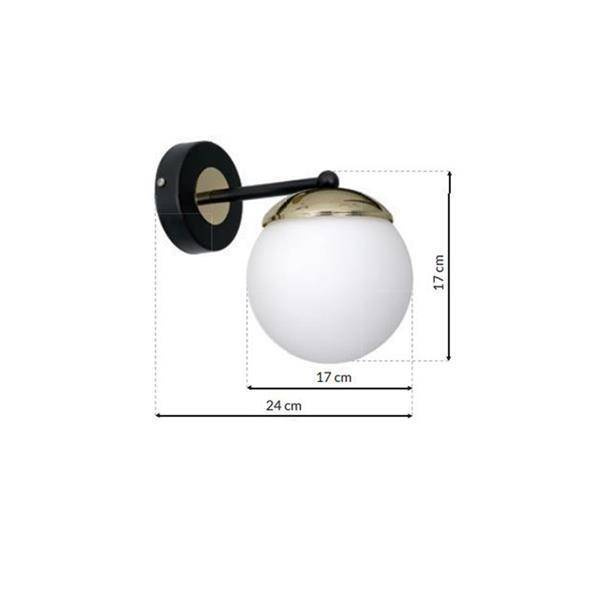 Nowoczesna lampa ścienna kinkiet SPARTA BLACK / GOLD MPL6512