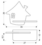 Lampa kinkiet półeczka 5W LED 4000K IQ Kids House miętowy 21-84866