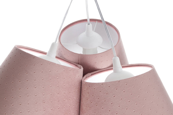 Lampa wisząca do pokoju dziewczynki różowa stożki Jasmine 