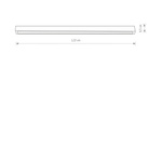 Lampa sufitowa STRAIGHT LED graphite ceiling dł. 120cm | grafit