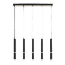 Lampa wisząca DERSO GOLD dł. 60cm  5xG9 | czarny