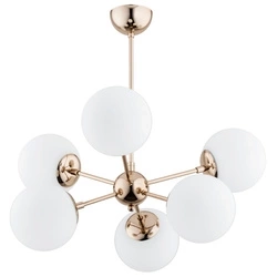 Lampa sufitowa ALFA SANDY ZŁOTA 6xE14 63cm | 63097