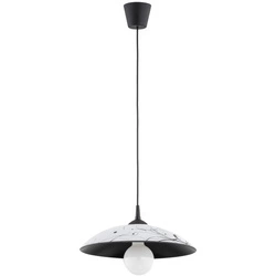 Lampa wisząca ALFA KAKTUS CZARNO-BIAŁA 1xE27 37cm | 60988