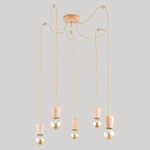 Drewniana lampa pająk SPIDER RUG drewno śr. max 400cm