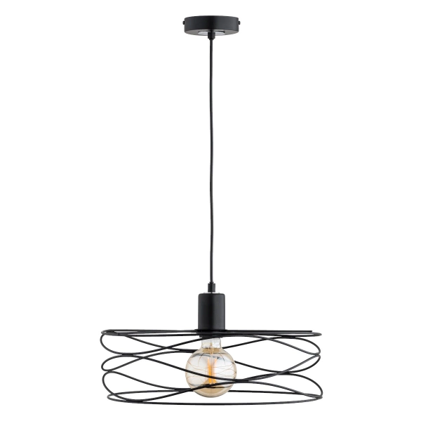 Lampa wisząca ALFA DIUK BIG CZARNA 1xE27 42cm | 61260