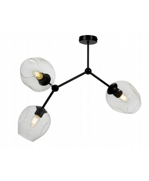 Industrialna lampa sufitowa w stylu Loft  szklane klosze 