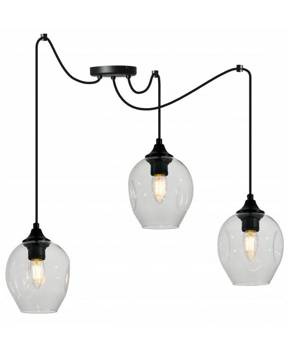 Lampa wisząca ze szklanymi kloszami nowoczesna typ Pająk 3xE27 Led