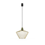 Lampa wisząca druciana zwis nowoczesna WAVE S złoty śr. 40cm